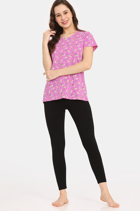 Rosaline Bloom Fest Knit Cotton Top - Phlox Pink — image 4
